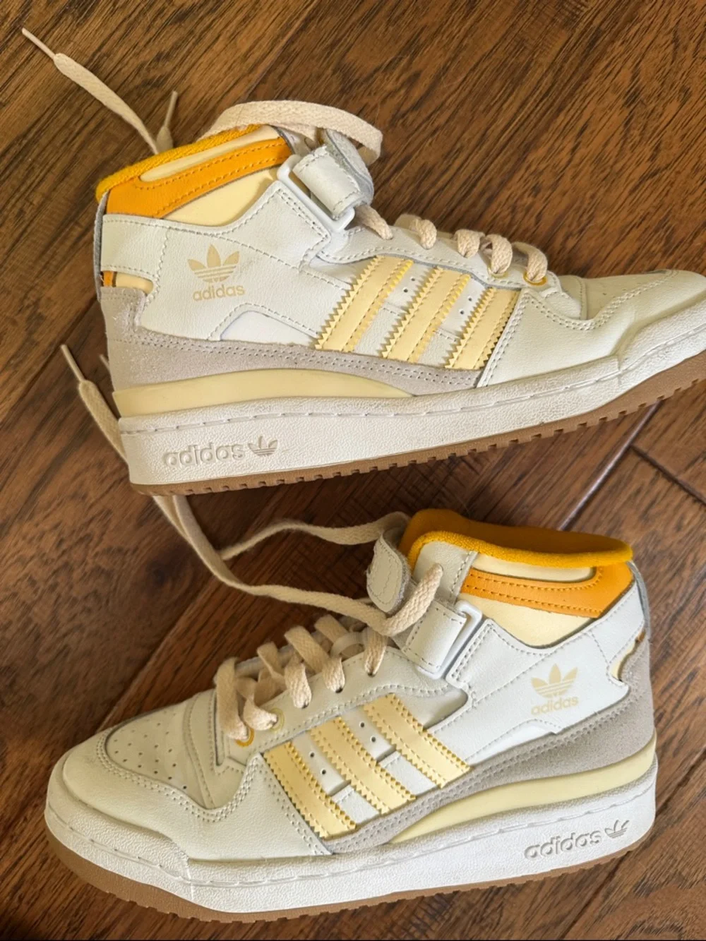 Adidas Originals Forum Mid J Summer Camp Easy Yellow Kid's Athletic Shoes | 5Y